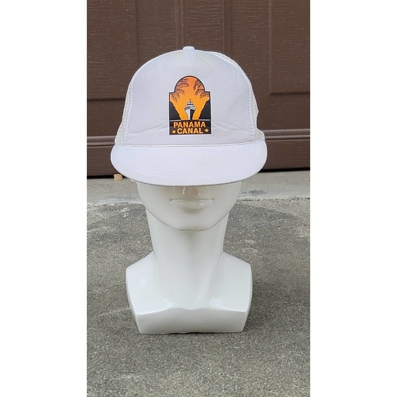 Vtg Panama Canal Trucker Hat w/Rope - Picture 2 of 8